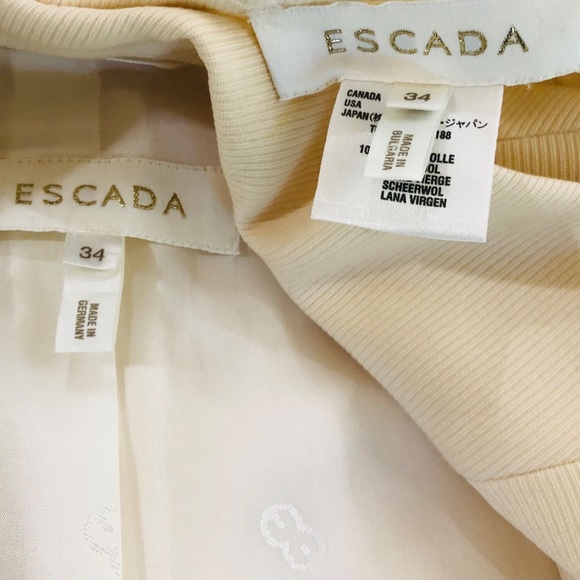 ESCADA ivory colored skirt suit Sz 4 GR 34 - Picture 13 of 15